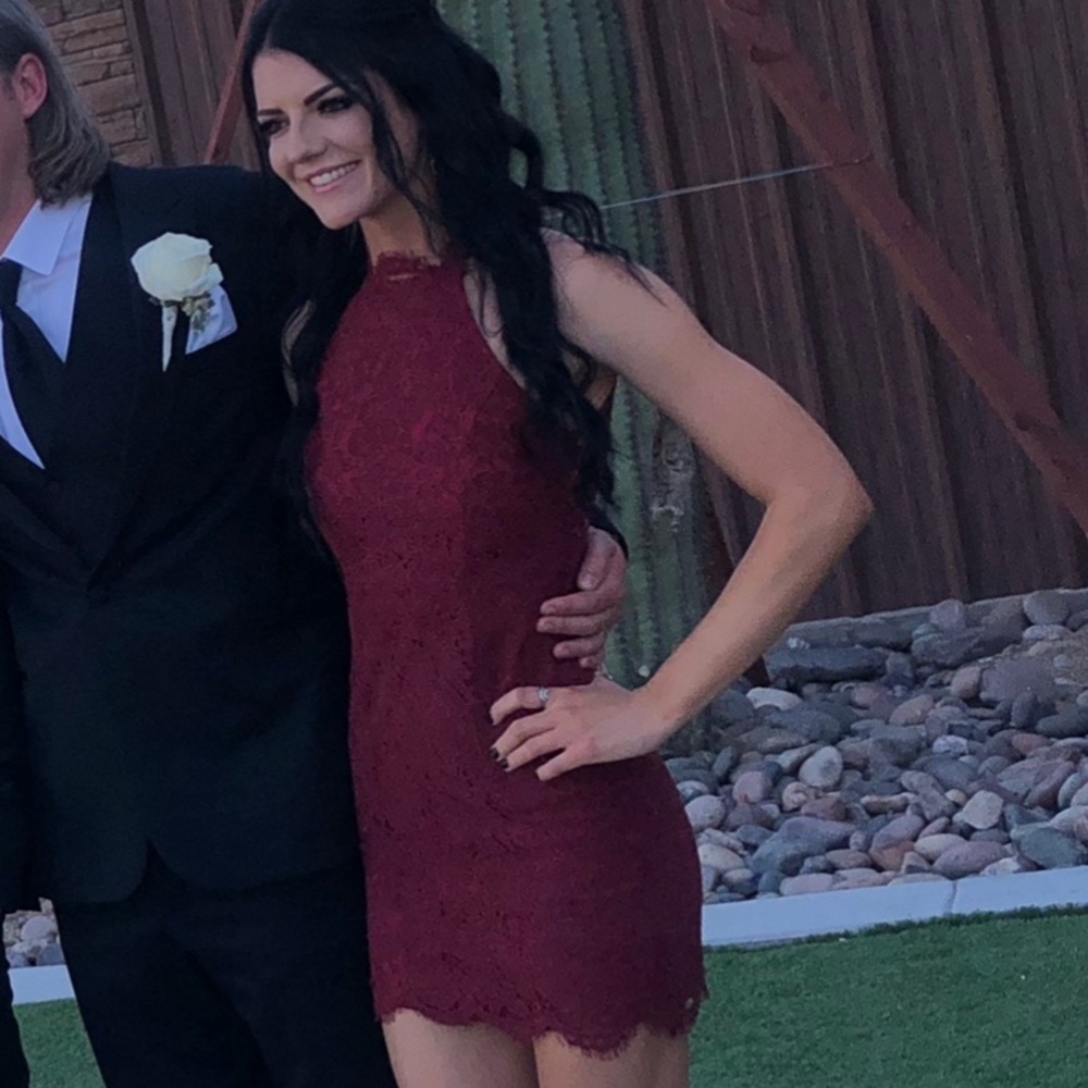 Red Wine colored cocktail dress